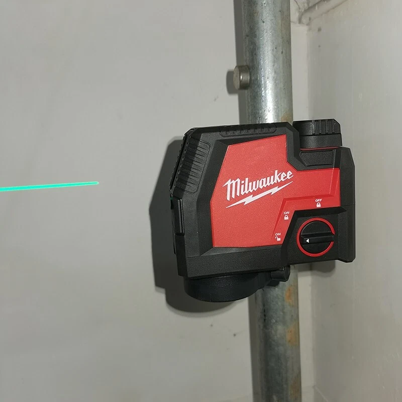 Láser Milwaukee 3522-21 USB recargable línea cruzada verde y puntos de plomada ¡NUEVO!