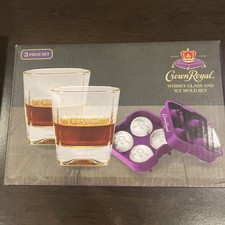 Crown Royal (3) Piece Set Whisky Glass & Bar ...