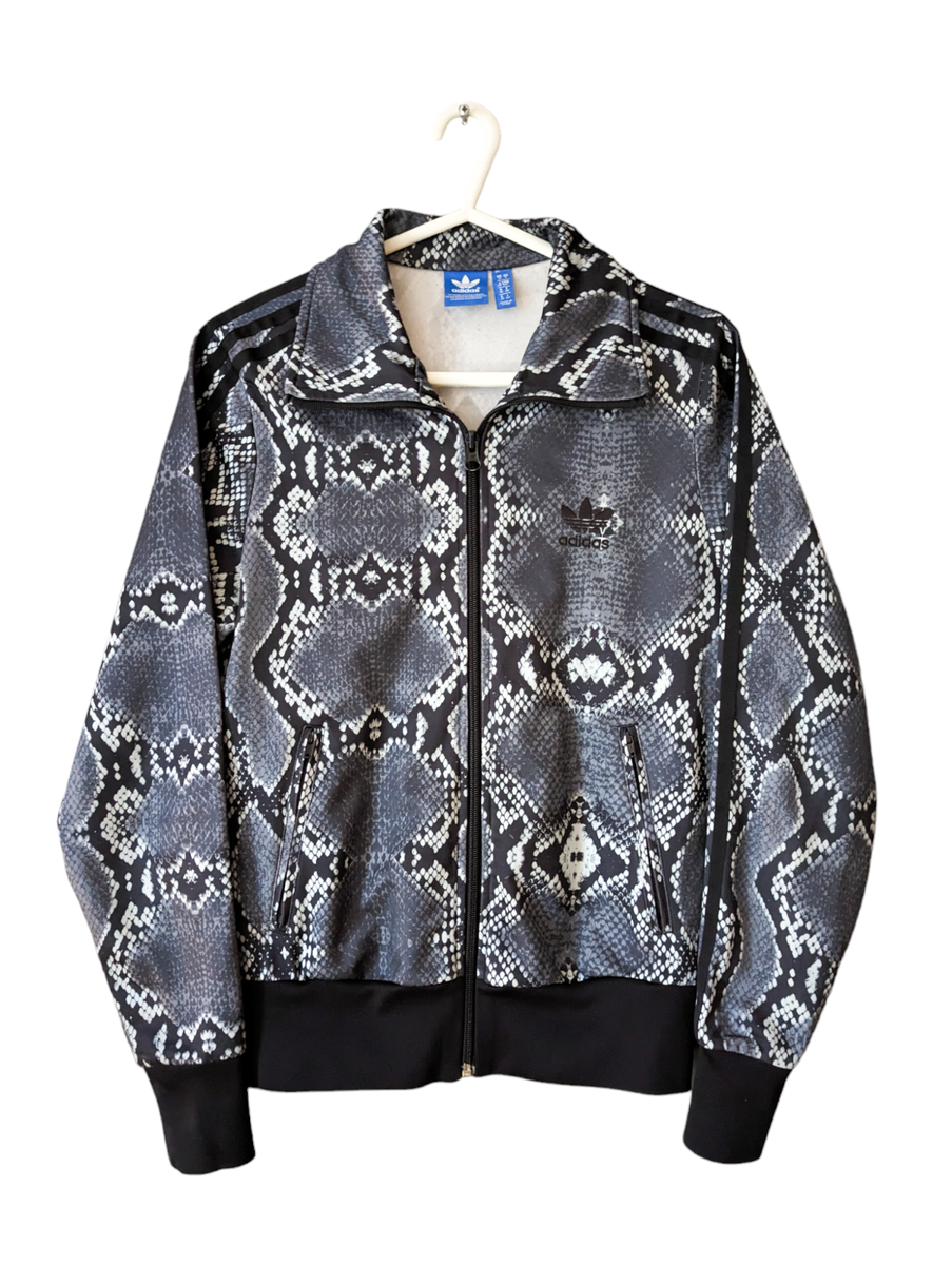 Adidas Originals Track Top Womens Size 10 Snakeskin Pattern Jacket