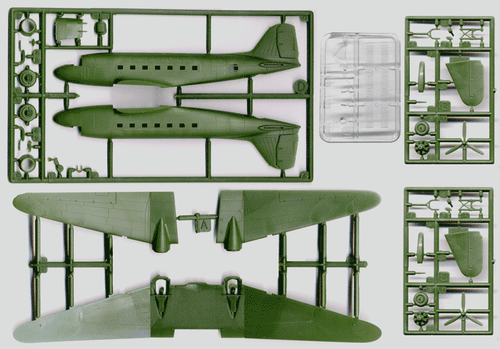 Roden 309 - 1/144 - Douglas DC-3 Military transport aircraft Plastic Model Kit - Picture 4 of 10