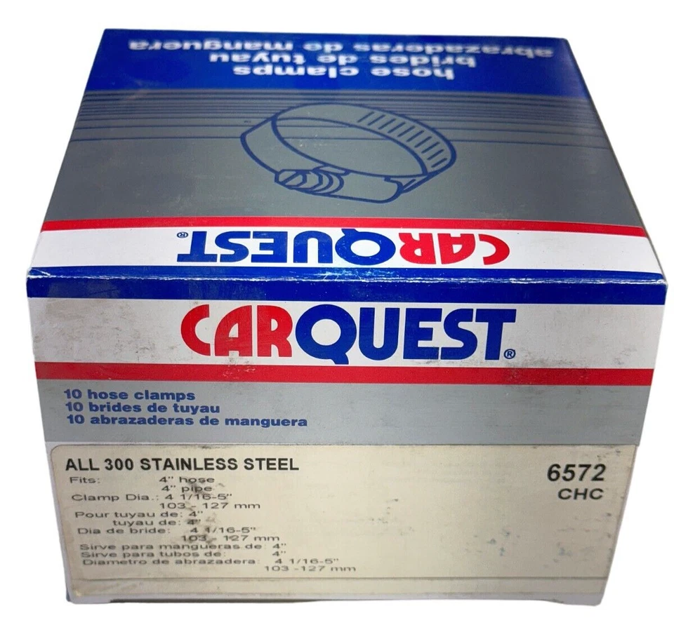 CQ 6572 Hose Clamps Fits 4" hose 4" pipe Dia. 4 1/16-5" Stnlss Steel - BOX OF 10 - Image 3 of 4