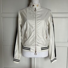 Moncler White Lightweight Anorak Bomber Jacket Size M