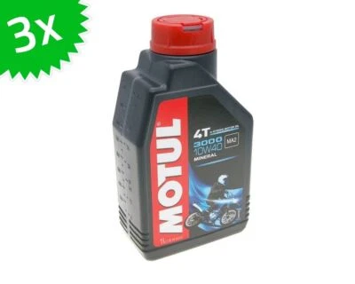 Huile moteur MOTUL 4T 10W40 3000 4 temps 3 litres - Photo 1/2