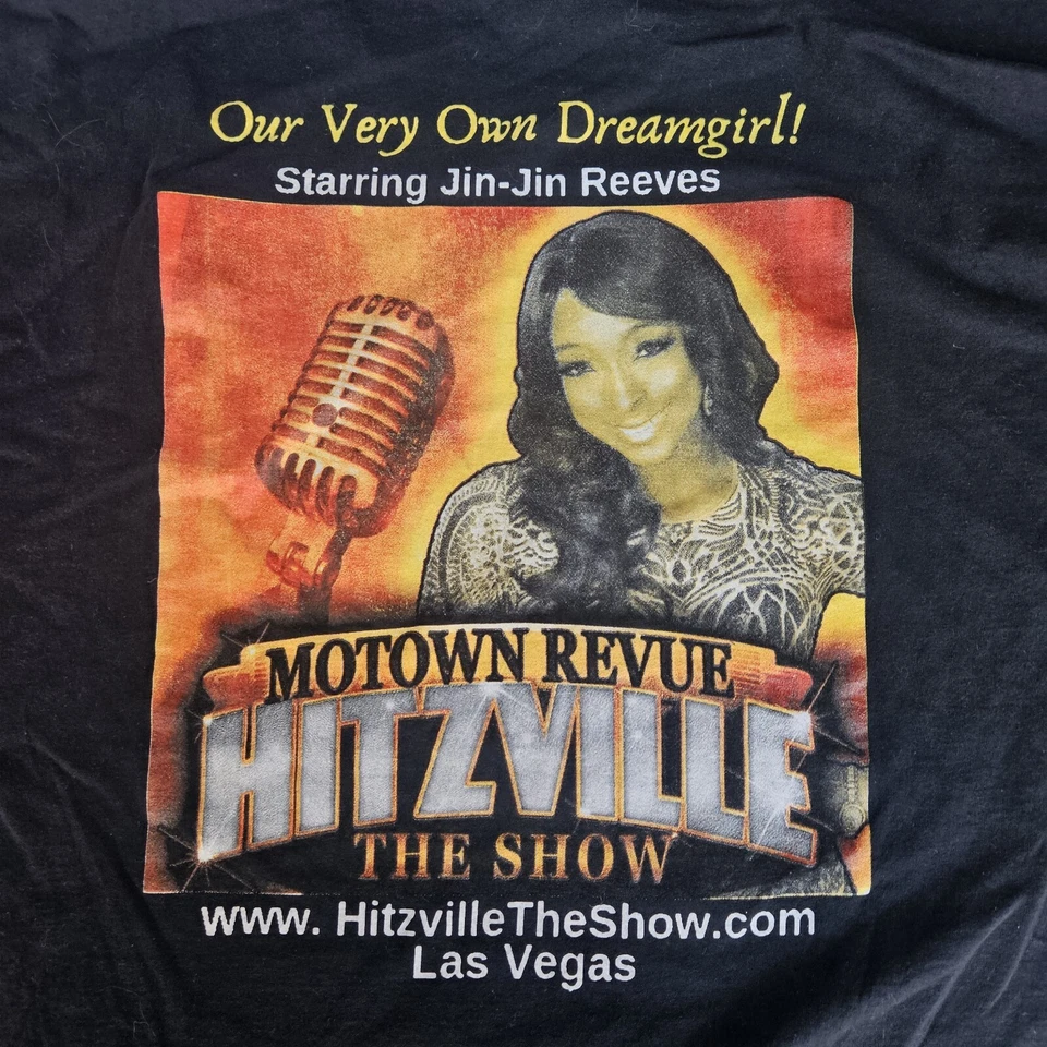 Motown Revue Hitzville Jin Jin Reeves R&B Tee Shirt T-shirt Size 2XL XXL  - Image 3 of 4