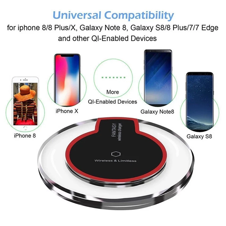 Cargador inalámbrico con luces LED Foto 4 de 4