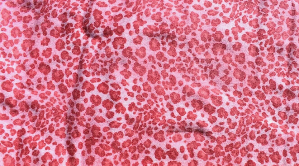 PINK ANIMAL PRINT  100%  COTTON FLANNEL FABRIC  MARCUS BROS   26X42  INCHES - Image 2 of 2