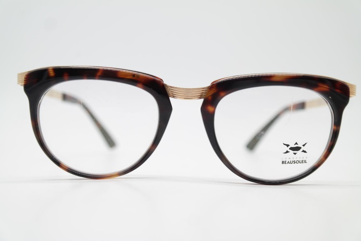 Occhiali Vintage BEAUSOLEIL C11 069 Marrone Oro Ovale Montatura