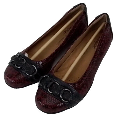 Softspots Posie Merlot/Black Women's 7 Wide US NIB