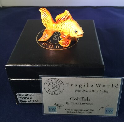 Harmony Kingdom MPs Fragile World ~ GOLD FISH ~NIB with card  ~  Made in UK