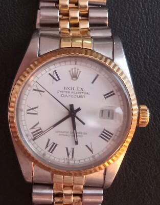 Rolex Oyster Perpetual Datejust White Dial Mens Watch