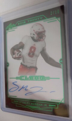Stanley Morgan RC Auto # 2/10 CLEAR LEAF TRINITY 2019