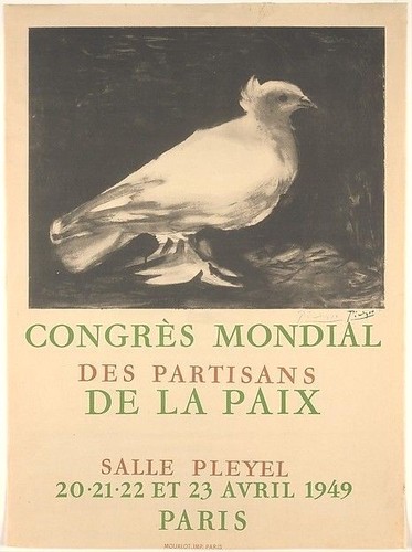 Pablo Picasso pencil signed Dove Congres Mondial World Congress of Peace - Picture 7 of 7