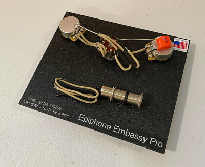 Epiphone Embassy Pro Bass Wiring Harness Upgrade CTS - Orange Drop - Switchcraft