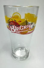 Vintage Bangkok Pantai Norasingh Thailand Logo Promo Souvenir Glass 14oz B10