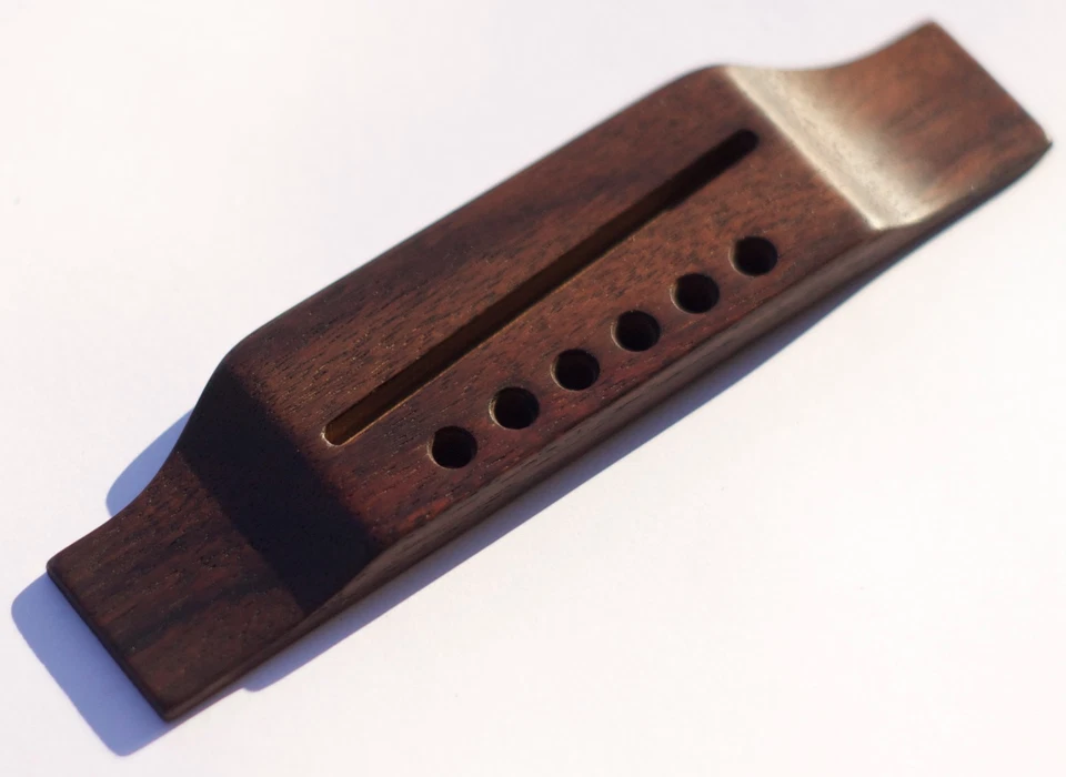 New Custom Replacement Guitar Bridge Gibson B25 LG Reverse Belly Polish Rosewood - Image 2 of 4