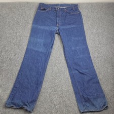 Vintage Levis 509 Jeans 38x32 Blue Orange Tab 80s USA Made Straight Leg 509-0217