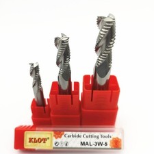 Image of KLOT HRC55 Solid Carbide Roughing End Mill 3mm-20mm For Aluminum 3-Flute CNC