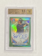 Braxton Davidson 2014 Bowman Chrome Draft Green Refractor Auto 11/99  BGS 9.5 10