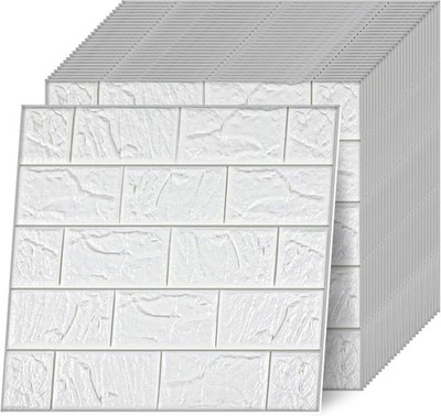 30 Pcs 3D Wall Panels Peel and Stick, White Brick 11.81 x inches, 