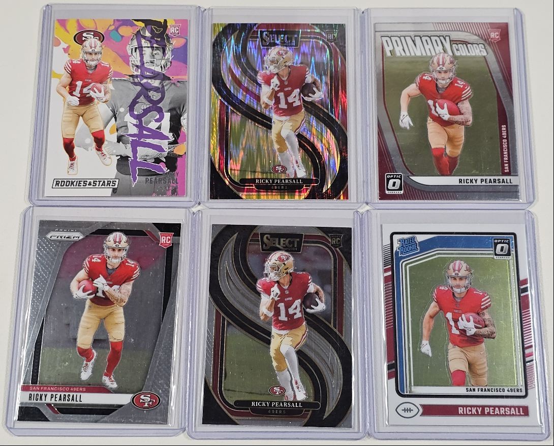 [6] RICKY PEARSALL 2024 SELECT PREMIER BLACK GOLD SHOCK ROOKIE PRIZM Q3641