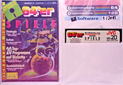 COMMODORE 64/128 -- SUPER GAMES (M&T - FLOPPY DISK FOR 64's SPECIAL ISSUE 49)