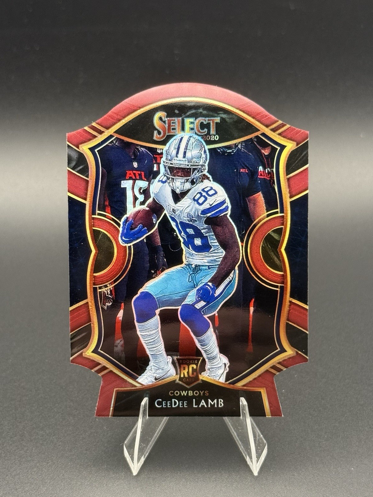 2020 Panini Select - Concourse CeeDee Lamb #57 Red Prizm Die-Cut (RC)