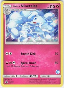 Alolan Ninetales - SM128 Sun & Moon Black Star Promo