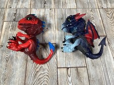 2 x Fingerlings Untamed Radioactive Raptor & Dragon - Lights Sounds Movement 