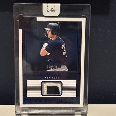 2024 Panini Three and Two Spencer Jones Baseball's Best Blue Swatch /15