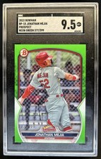 2023 Bowman Jonathan Mejia Prospects Neon Green #/399 Cardinals SGC 9.5