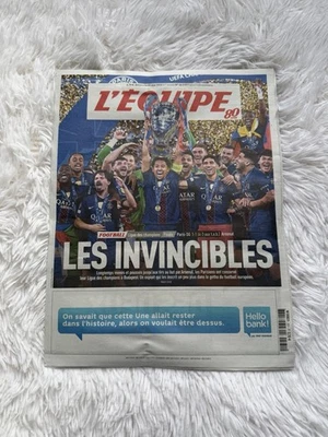 Journal L'EQUIPE 31 Mai 2026 Les Invincibles PSG Paris Saint Germain - Photo 1/3