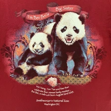 Smithsonian Zoological Museum T Shirt Adult XL Panda Bear Bei Bei Conservation