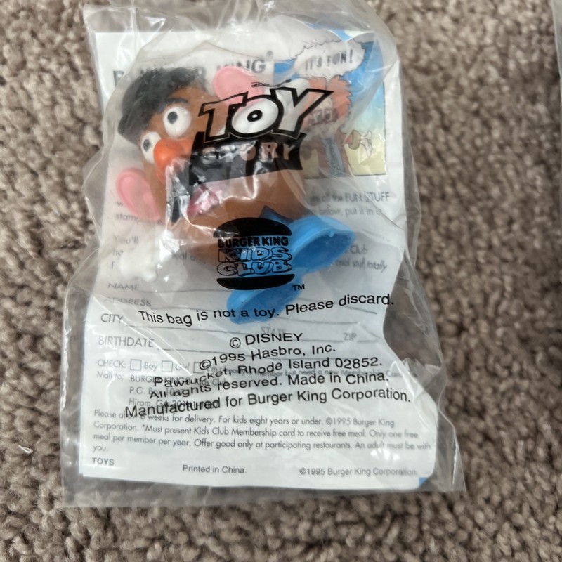 1995 Burger King Kids Club New Toy Story Mr. Potato Head &Soldiers 
