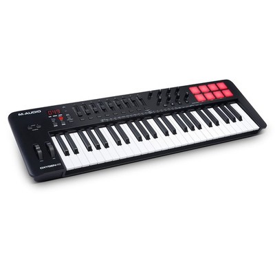 M-Audio USB MIDI Keyboard Controller, 49 Keys, Velocity-Sensitive Pads, Native I