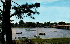 Bass River Bridge South Yarmouth Cape Cod Massachusetts Vintage Postcard