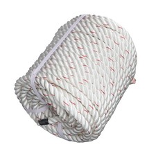 3/4IN x120FT High Strength Braided Rope Breaking Strength 2038 Pounds White Red