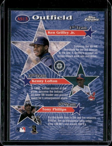 1997 Topps Chrome #AS13 Ken Griffey Jr. All-Stars Refractors - Picture 2 of 2