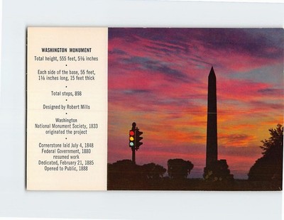 Postcard Washington Monument Washington DC USA