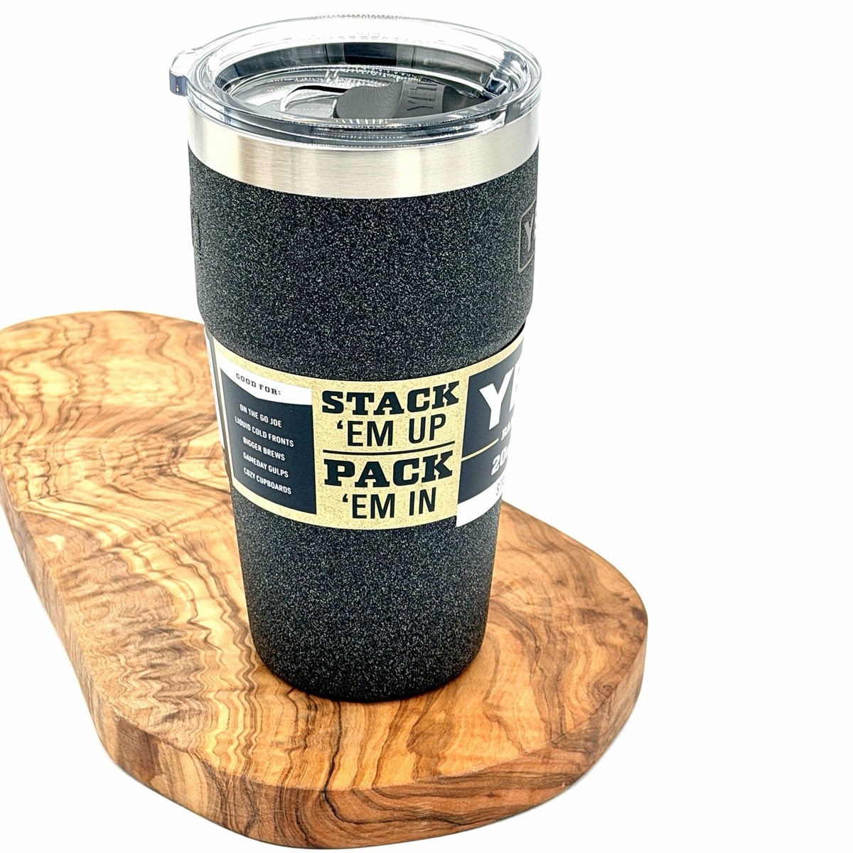 YETI Rambler 20 oz Stackable Cup Black Stone Limited Edition