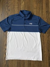 Under Armour Men's Playoff Polo Medium Blue Pink