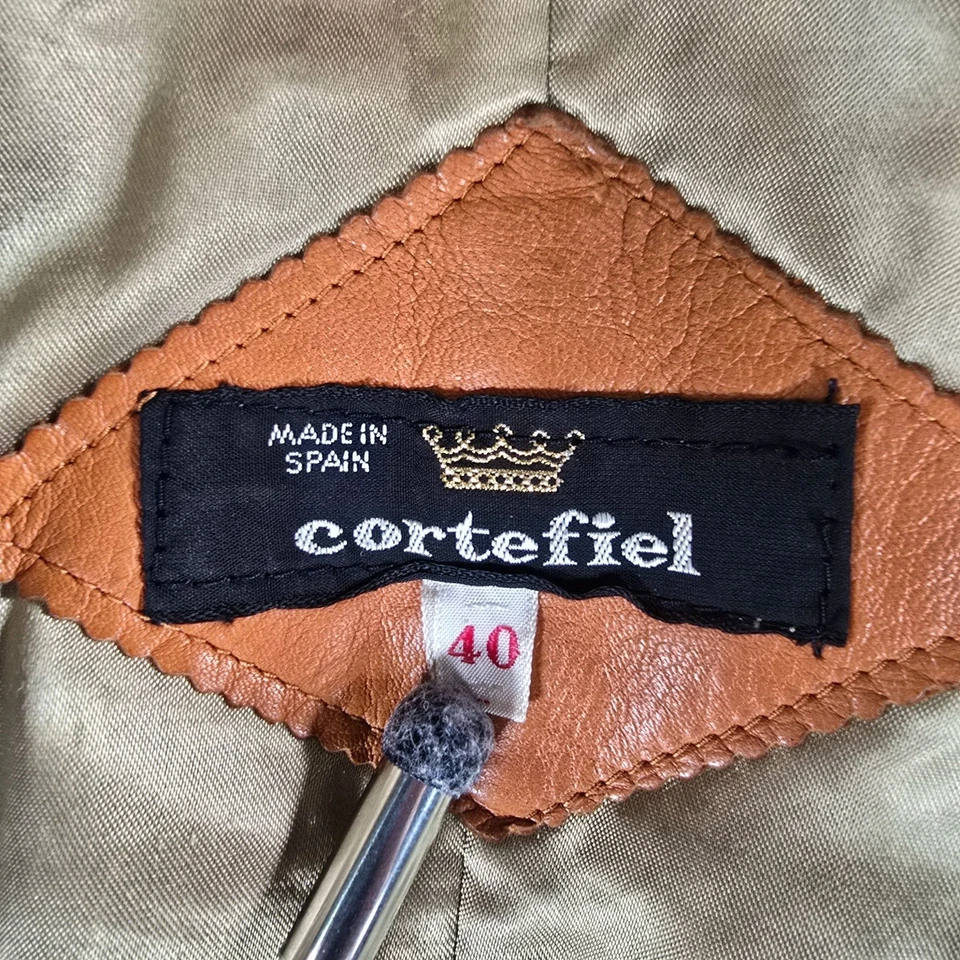 Abrigo Coche Cortefiel Vintage Años 70 Hecho en España Cuello Piel Piel (40/M) Foto 4 de 4