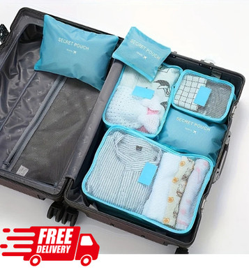 Reise Koffer-Organizer Packtaschen Kleidertaschen Packwürfel Set 6-teilig Urlaub