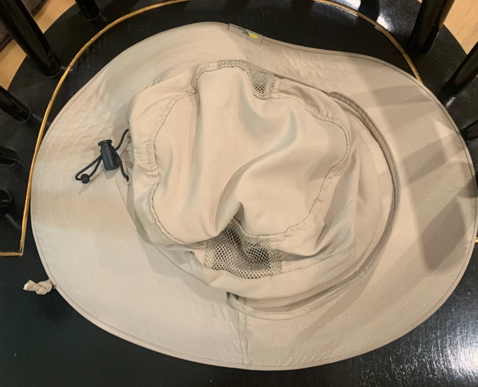 Zona de Protección Solar Unisex Adulto Booney Sombrero 50 FPS Ala Ancha Caqui Foto 3 de 4