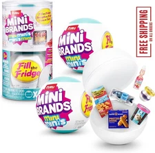 Zuru Mini Brands Mini Minis Fill The Fridge Bundle LOT of (5) Balls 🩵🩵