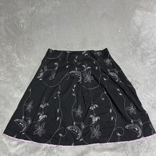 Y2k Speechless Skirt Juniors 7 Black Purple Embroidered Sequin Whimsy Fairy