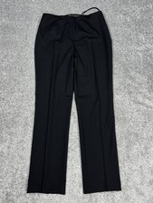 Ralph Lauren Black Label Dress Pants Womens 8 Black Wool Blend Straight Leg