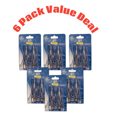 12 GE Light Bulbs 40Watts Bent Tip Crystal Clear Medium Base Decorative NEW 6-pk