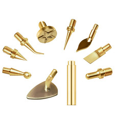 9 Pack Heat Insert Nut Iron Tips Kit with Adapter, Hot Melt Heat Set Insert Tool