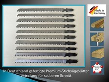 10 Stichs&auml;gebl&auml;tter extra lang f&uuml;r sauberen Schnitte in Holz und Kunststoff
