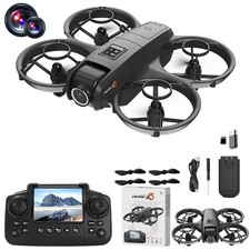 Mini Drone With HD Dual Cameras Propeller Safety Protection, 3 Speed Adjustable